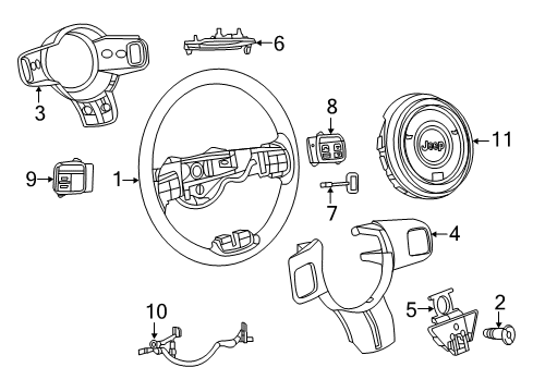 2012 Jeep Grand Cherokee Cruise Control System Adaptive Speed Control MODU Diagram for 68137576AD