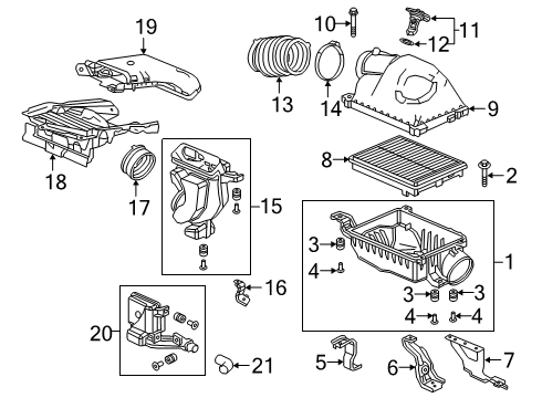 2020 Acura RDX Filters HOSE, RESONATOR Diagram for 17233-5YF-A01