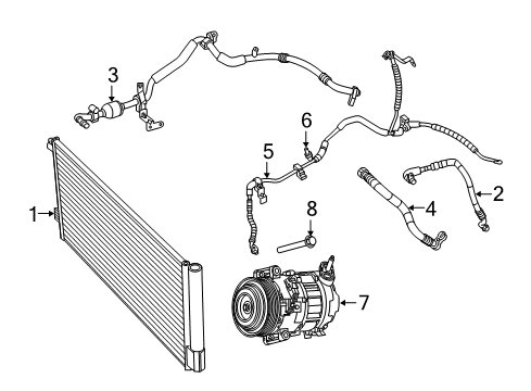 2020 Ram ProMaster City Air Conditioner Line-A/C Liquid Diagram for 68428977AA