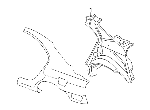 2009 Kia Optima Inner Structure - Quarter Panel Panel Assembly-Quarter Inner Diagram for 716012G101