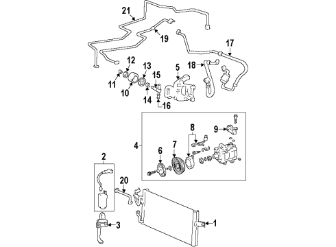 1996 Hyundai Accent Air Conditioner Valve-Expansion Diagram for 97622-28010