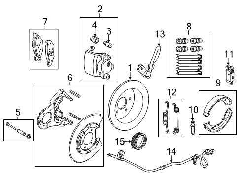 2006 Lincoln Town Car Anti-Lock Brakes Control Module Diagram for 5W1Z-2C219-AB