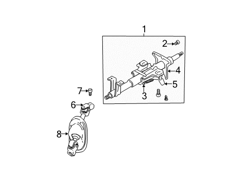 2005 Hyundai Sonata Steering Column & Wheel, Steering Gear & Linkage Joint Assembly-Universal Diagram for 564003D000