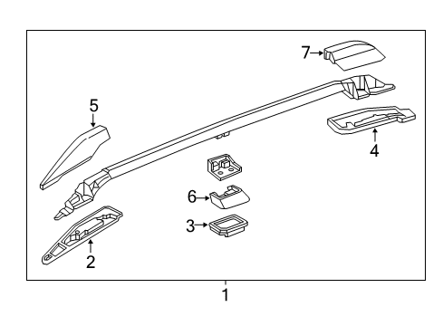 2013 Acura TSX Luggage Carrier Pad, Left Rear Diagram for 75283-TL4-G01