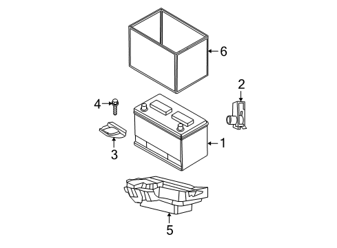 2014 Chrysler Town & Country Battery Nut-U Type Diagram for 6508538AA