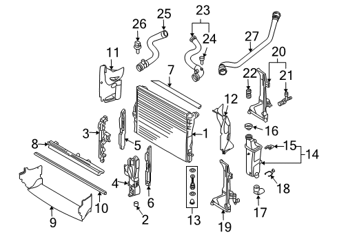 2006 BMW X3 Wiper & Washer Components Support Part Diagram for 17117530252