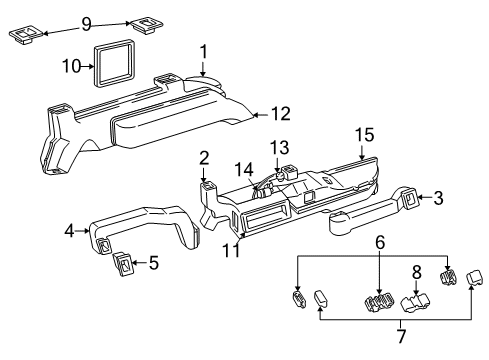 1994 Dodge B250 Ducts ACTUATOR Heater Diagram for 4085786
