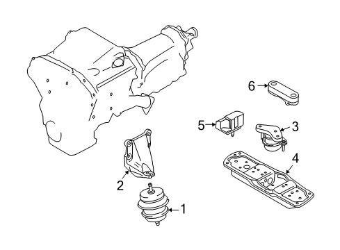 2010 Infiniti M35 Engine & Trans Mounting Bracket-Engine Mounting Diagram for 11233-EG00A