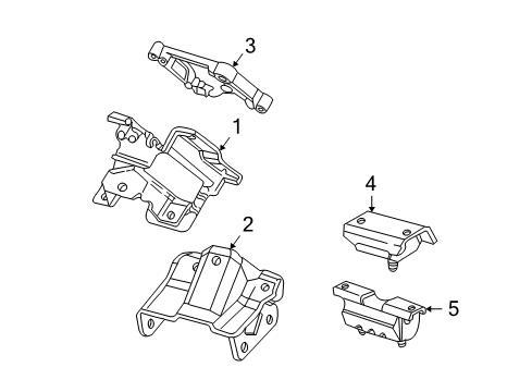 2007 GMC Sierra 1500 Classic Engine & Trans Mounting Bracket Asm-Engine Mount Diagram for 15113844