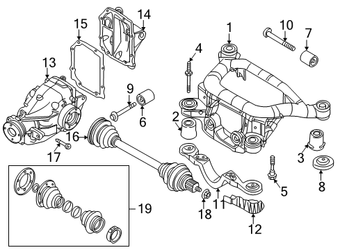 2003 BMW 325xi Axle & Differential - Rear Differential Diagram for 33107531623
