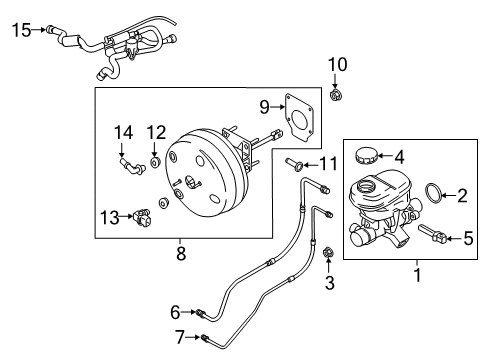 2021 Ford Expedition Hydraulic System Booster Diagram for JL1Z-2005-A