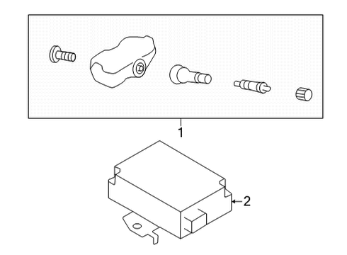 2022 Toyota GR86 Tire Pressure Monitoring TPMS Sensor Diagram for SU003-09715