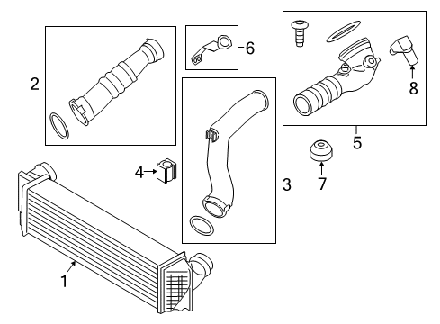 2015 BMW 640i Powertrain Control Charge-Air Cooler Diagram for 17117605664