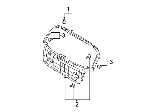 2008 Kia Spectra5 Interior Trim - Lift Gate Trim Assembly-Tail Gate Diagram for 817402F200VA