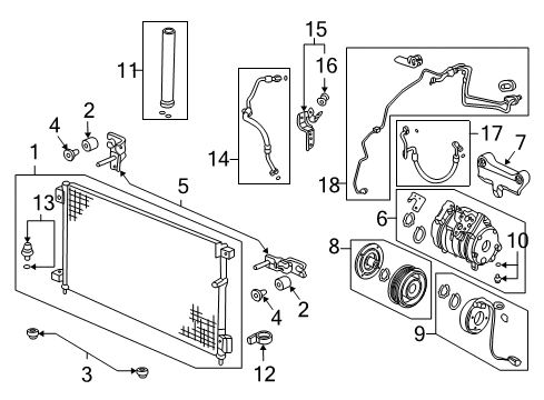 2007 Honda Accord Switches & Sensors Pipe Assembly, Air Conditioner Diagram for 80320-SDN-A02