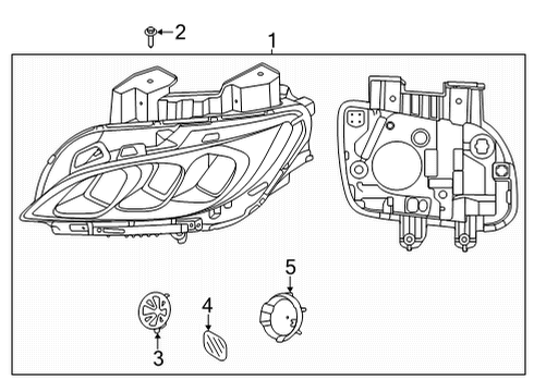 2022 Hyundai Kona Electric Headlamp Components LAMP ASSY-HEAD, LH Diagram for 92101-J9620