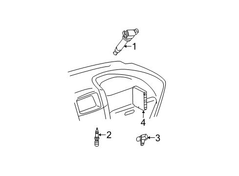 2002 Lexus ES300 Ignition System Sensor, Cam Position Diagram for 90919-05054