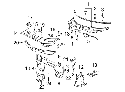 2008 Saturn Sky Cowl Dash Panel Plug Diagram for 4744981