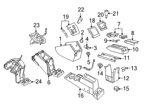 2007 Jeep Compass Front Console Knob-GEARSHIFT Diagram for 5273590AB