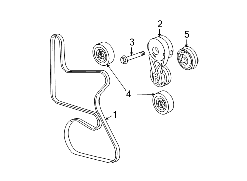 2005 Chevrolet Equinox Belts & Pulleys Serpentine Belt Diagram for 12575261