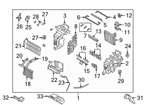 2021 Hyundai Santa Fe HVAC Case ACTUATOR Motor Assembly-Mode Diagram for 97154-P2000