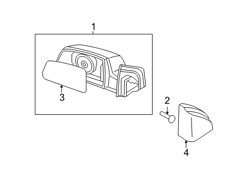 2011 Hyundai Accent Outside Mirrors Mirror & Holder Assembly-Outside Rear Vi Diagram for 87611-1E500