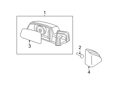 2009 Hyundai Accent Outside Mirrors Mirror Assembly-Outside Rear View, LH Diagram for 87610-1E090-CA