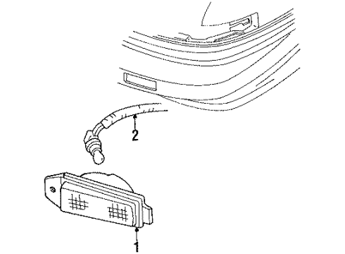 1991 Chevrolet Lumina APV Park Lamps Lamp Asm-Parking Diagram for 5975347