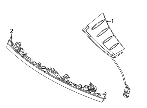 2021 Hyundai Sonata Tail Lamps Lamp Assembly-Center GARNISH Diagram for 92409-L1000