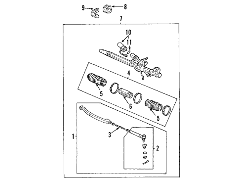 2002 Honda Insight Steering Column & Wheel, Steering Gear & Linkage EPS Unit Diagram for 39980-S3Y-003