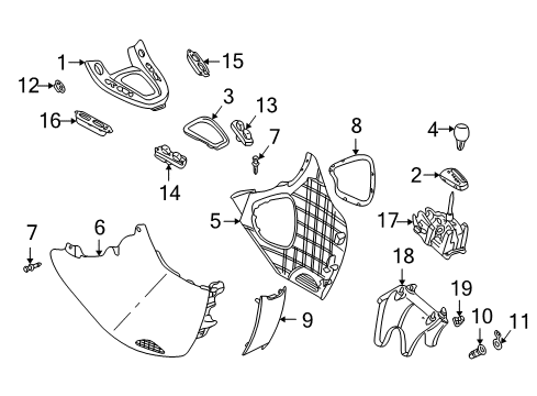 2006 Saturn Vue Gear Shift Control - AT Control Asm, Automatic Transmission (W/ Automatic Transmission Control Indicator) Diagram for 15279269