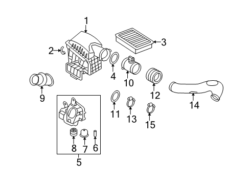 2008 BMW Alpina B7 Air Intake Intake Silencer Diagram for 13717966328