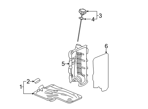 2014 Cadillac XTS Transaxle Parts Filter Diagram for 24268464