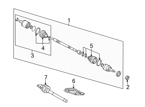 2018 Hyundai Tucson Drive Axles - Front Joint Kit-Front Axle Differential Side RH Diagram for 49535-D3711