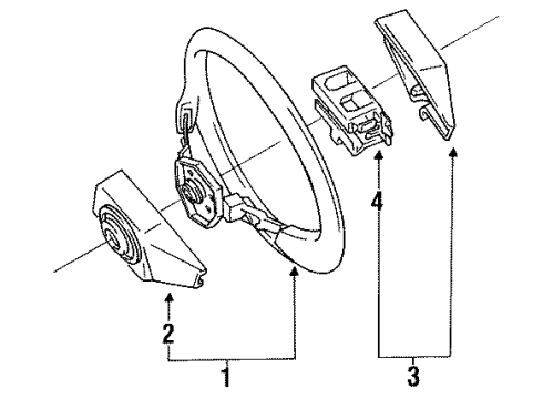 1994 Toyota Land Cruiser Steering Column & Wheel, Steering Gear & Linkage Lower Cover Diagram for 45180-60040-01