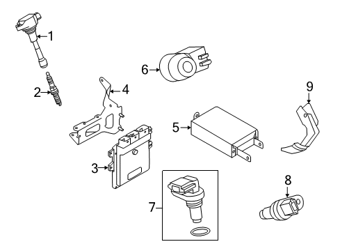 2017 Infiniti Q50 Ignition System Hybrid Vehicle Control Ecu Diagram for 237A0-4HC5D