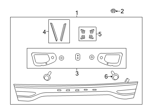 2013 Dodge Dart Bulbs APPLIQUE-Deck Lid Diagram for 68090960AE