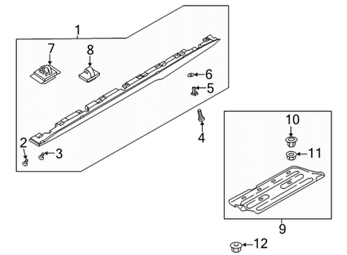 2021 Hyundai Elantra Exterior Trim - Pillars Screw-Tapping Diagram for 12441-06257-B