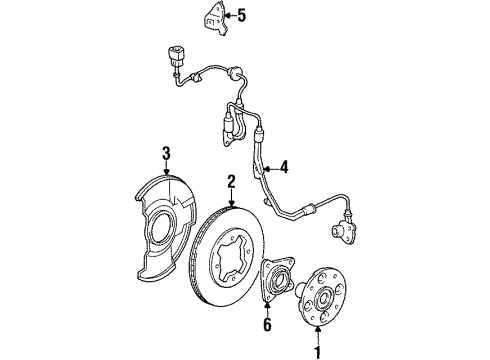 1994 Honda Accord Front Brakes Bolt, Wheel (Nagoya Rashi) Diagram for 90163-SM4-005