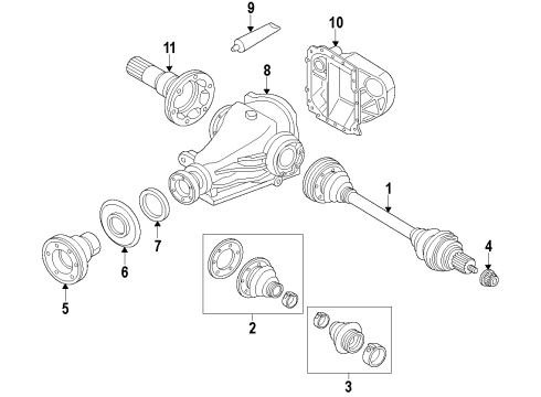 2016 BMW 428i Rear Axle Shafts & Joints, Differential, Drive Axles, Propeller Shaft Propshaft / Driveshaft Diagram for 26107600041