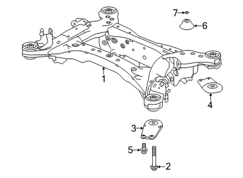 2021 Acura TLX Suspension Mounting - Rear Damper, Rear Diagram for 50410-TGY-A01