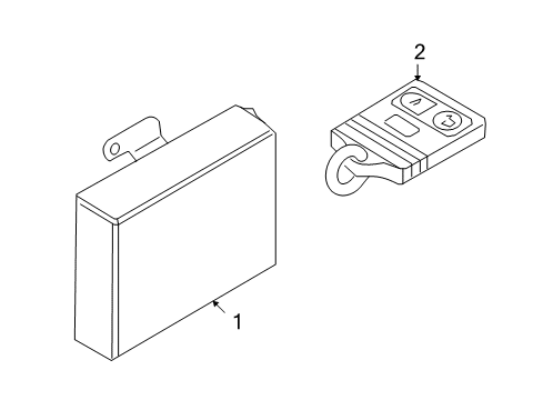 2008 Ford E-150 Keyless Entry Components Junction Block Diagram for 8C2Z-15K602-A