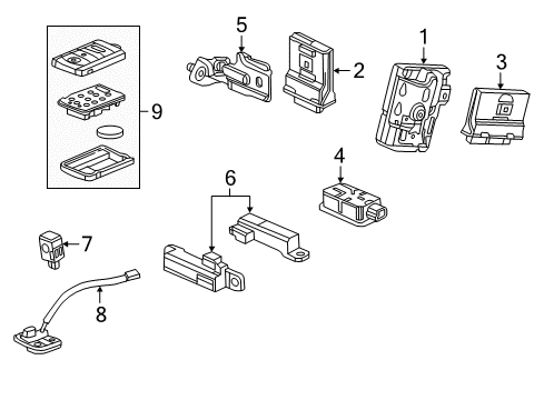 2014 Acura RDX Lift Gate Roof Unit, Smart Diagram for 38360-TX4-A01