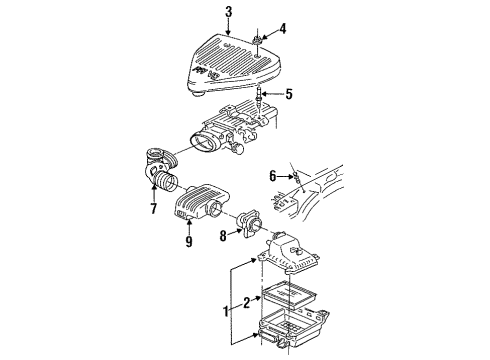 1994 Chevrolet Caprice Filters Duct Asm-Air Cleaner Resonator Diagram for 25099478