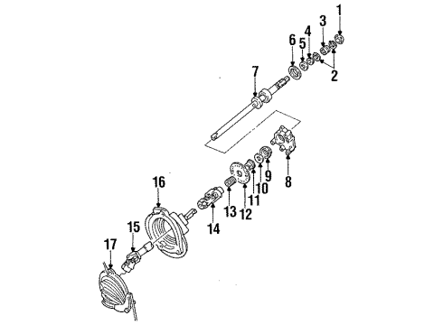 1996 Lincoln Continental Shaft & Internal Components Lower Shaft Diagram for F5OY3B676A