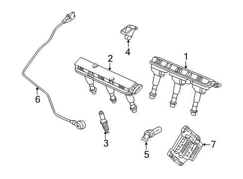 2003 Saturn Vue Powertrain Control Spark Plug Diagram for 24425327