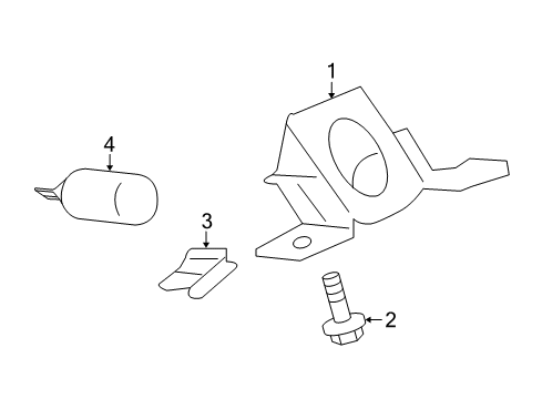 2005 Saturn Ion Bulbs License Lamp Nut Diagram for 5954007