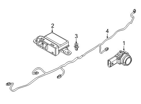 2018 Jeep Compass Electrical Components Module-Parking Assist Diagram for 52112400AA