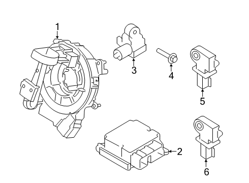 2021 Ford F-350 Super Duty Air Bag Components Deactivator Switch Diagram for AV1Z-14B268-A