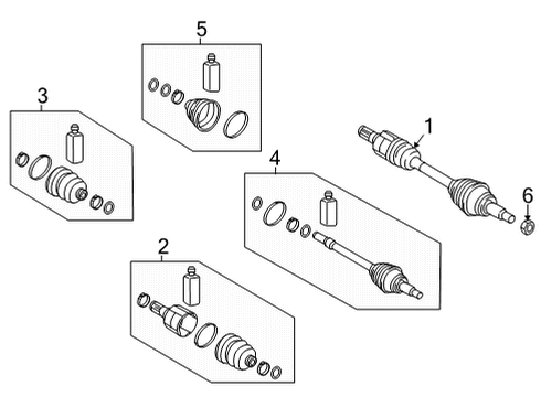 2022 Hyundai Ioniq 5 Drive Axles - Front BOOT KIT-DIFF SIDE Diagram for 495A5-GI000